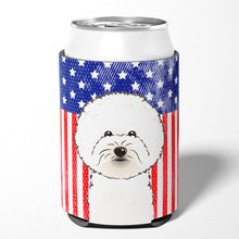 Load image into Gallery viewer, American Flag and Bichon Frise Can or Bottle Hugger BB2147CC
