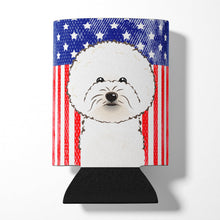 Load image into Gallery viewer, American Flag and Bichon Frise Can or Bottle Hugger BB2147CC