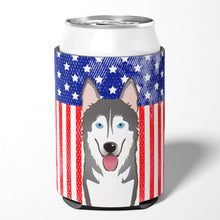 Load image into Gallery viewer, American Flag and Alaskan Malamute Can or Bottle Hugger BB2148CC