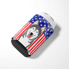 Load image into Gallery viewer, American Flag and Alaskan Malamute Can or Bottle Hugger BB2148CC