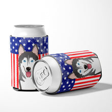 Load image into Gallery viewer, American Flag and Alaskan Malamute Can or Bottle Hugger BB2148CC