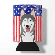 Load image into Gallery viewer, American Flag and Alaskan Malamute Can or Bottle Hugger BB2148CC