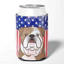 Load image into Gallery viewer, American Flag and English Bulldog  Can or Bottle Hugger BB2149CC
