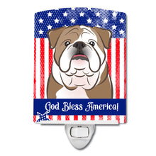 Load image into Gallery viewer, American Flag and English Bulldog  Ceramic Night Light BB2149CNL