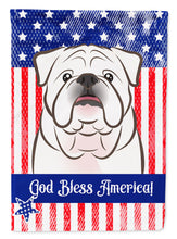 Load image into Gallery viewer, White English Bulldog  Flag Canvas House Size BB2150CHF
