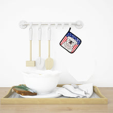 Load image into Gallery viewer, American Flag and White English Bulldog Pot Holders - Set of 2 - Heat-Resistant Kitchen Essentials BB2150PTHD