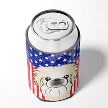 Load image into Gallery viewer, American Flag and Pekingese Can or Bottle Hugger BB2151CC