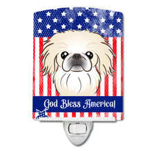 Load image into Gallery viewer, American Flag and Pekingese Ceramic Night Light BB2151CNL