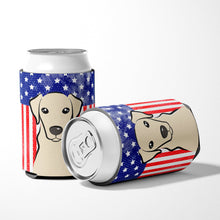 Load image into Gallery viewer, American Flag and Yellow Labrador Can or Bottle Hugger BB2152CC