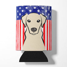 Load image into Gallery viewer, American Flag and Yellow Labrador Can or Bottle Hugger BB2152CC