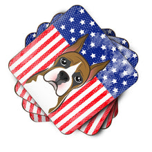 Load image into Gallery viewer, American Flag and Boxer Foam Coaster