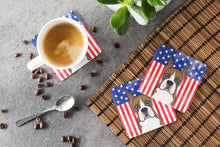 Load image into Gallery viewer, American Flag and Boxer Foam Coaster
