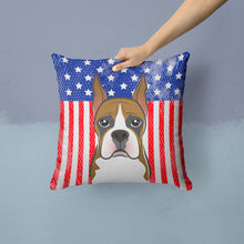 Load image into Gallery viewer, American Flag and Boxer Throw Pillow - 14x14 Decorative Pillow – Art for Your Home &amp; Patio BB2153PW1414