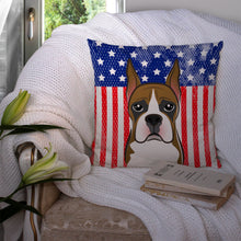 Load image into Gallery viewer, American Flag and Boxer Throw Pillow - 14x14 Decorative Pillow – Art for Your Home &amp; Patio BB2153PW1414