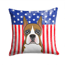 Load image into Gallery viewer, American Flag and Boxer Throw Pillow - 14x14 Decorative Pillow – Art for Your Home &amp; Patio BB2153PW1414