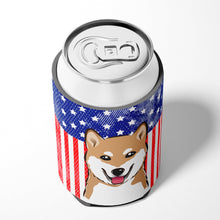 Load image into Gallery viewer, American Flag and Shiba Inu Can or Bottle Hugger BB2155CC