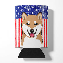 Load image into Gallery viewer, American Flag and Shiba Inu Can or Bottle Hugger BB2155CC