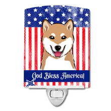 Load image into Gallery viewer, American Flag and Shiba Inu Ceramic Night Light BB2155CNL