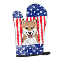 Load image into Gallery viewer, American Flag and Shiba Inu Oven Mitt BB2155OVMT