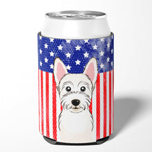 Load image into Gallery viewer, American Flag and Westie Can or Bottle Hugger BB2156CC