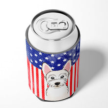 Load image into Gallery viewer, American Flag and Westie Can or Bottle Hugger BB2156CC