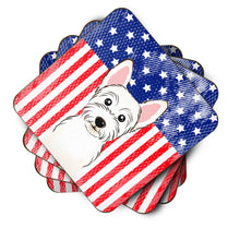 Load image into Gallery viewer, American Flag and Westie Foam Coaster