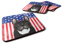 Load image into Gallery viewer, American Flag and French Bulldog Foam Coaster