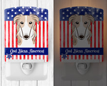 Load image into Gallery viewer, American Flag and Borzoi Ceramic Night Light BB2158CNL