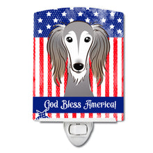 Load image into Gallery viewer, American Flag and Saluki Ceramic Night Light BB2159CNL