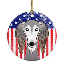 Load image into Gallery viewer, American Flag and Saluki Ceramic Ornament BB2159CO1