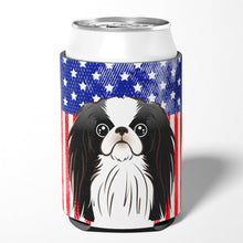 Load image into Gallery viewer, American Flag and Japanese Chin Can or Bottle Hugger BB2160CC