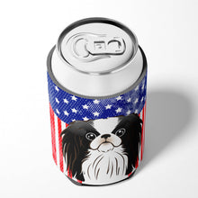 Load image into Gallery viewer, American Flag and Japanese Chin Can or Bottle Hugger BB2160CC