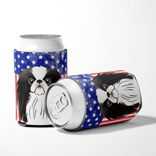Load image into Gallery viewer, American Flag and Japanese Chin Can or Bottle Hugger BB2160CC