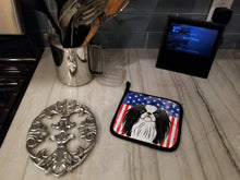 Load image into Gallery viewer, American Flag and Japanese Chin Pot Holders - Set of 2 - Heat-Resistant Kitchen Essentials BB2160PTHD