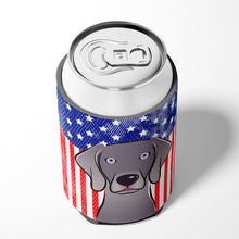 Load image into Gallery viewer, American Flag and Weimaraner Can or Bottle Hugger BB2161CC