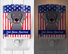 Load image into Gallery viewer, American Flag and Weimaraner Ceramic Night Light BB2161CNL
