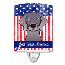 Load image into Gallery viewer, American Flag and Weimaraner Ceramic Night Light BB2161CNL