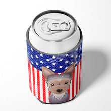 Load image into Gallery viewer, American Flag and Yorkie Puppy Can or Bottle Hugger BB2162CC