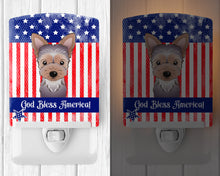 Load image into Gallery viewer, American Flag and Yorkie Puppy Ceramic Night Light BB2162CNL