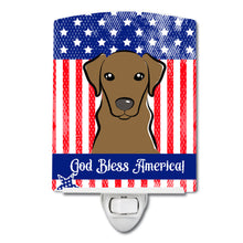 Load image into Gallery viewer, American Flag and Wirehaired Dachshund Ceramic Night Light BB2163CNL