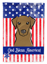 Load image into Gallery viewer, God Bless American Flag with Wirehaired Dachshund Garden Flag – Decorative Outdoor Yard Flag BB2163GF
