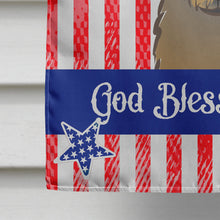 Load image into Gallery viewer, God Bless American Flag with Chocolate Labrador Flag Canvas House Size BB2164CHF
