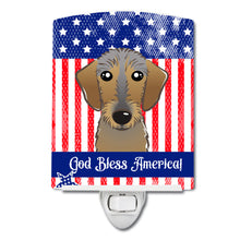 Load image into Gallery viewer, American Flag and Chocolate Labrador Ceramic Night Light BB2164CNL