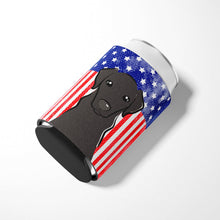 Load image into Gallery viewer, American Flag and Black Labrador Can or Bottle Hugger BB2165CC