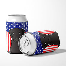 Load image into Gallery viewer, American Flag and Black Labrador Can or Bottle Hugger BB2165CC