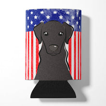 Load image into Gallery viewer, American Flag and Black Labrador Can or Bottle Hugger BB2165CC