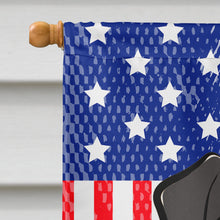 Load image into Gallery viewer, God Bless American Flag with Black Labrador Flag Canvas House Size BB2165CHF