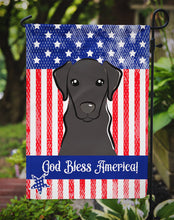 Load image into Gallery viewer, God Bless American Flag with Black Labrador Garden Flag – Decorative Outdoor Yard Flag BB2165GF