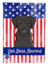 Load image into Gallery viewer, God Bless American Flag with Black Labrador Garden Flag – Decorative Outdoor Yard Flag BB2165GF