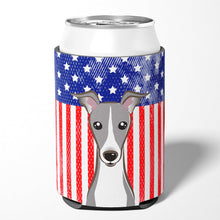 Load image into Gallery viewer, American Flag and Italian Greyhound Can or Bottle Hugger BB2166CC